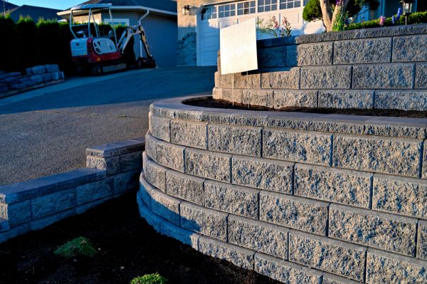 Stone Retaining Wall Repair in Danville