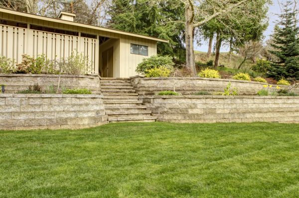 Retaining Wall Construction in Danville